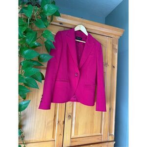 Escada Angora 98%Virgin Wool Pink Blazer Jacket Sz 38 Made In Croatia